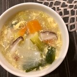 野菜たっぷり☆中華風とろ〜り玉子スープ